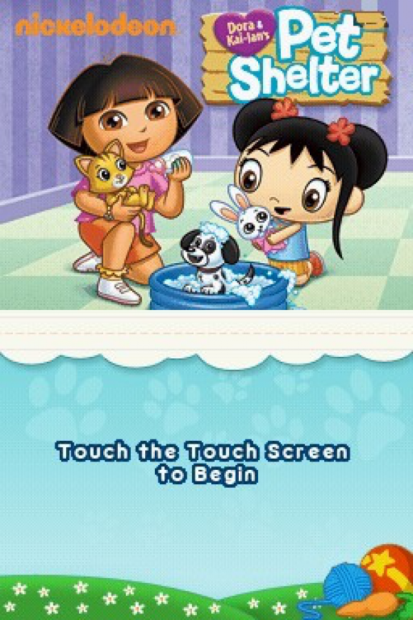 Dora & Kai-Lan's Pet Shelter – Nintendo DS: Care for pets, complete fun shelter tasks, and explore interactive adventures with Dora and Kai-Lan main menu