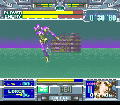 Battle Clash retro SNES video game Battle Clash sci fi mech combat light gun shooter futuristic robot battles arcade style action gameplay console title Super Nintendo release gameplay