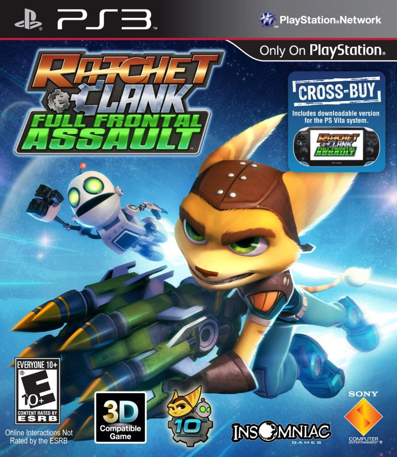 Ratchet and Clank Full Frontal Assault cover art for PlayStation 3 PS3 video game