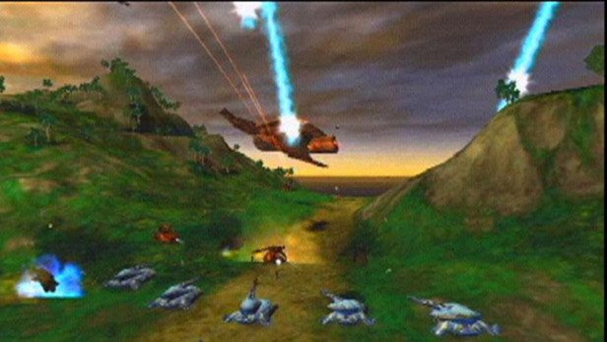 Battle Engine Aquila PlayStation 2 retro video game vehicular combat shooter gameplay (2003)