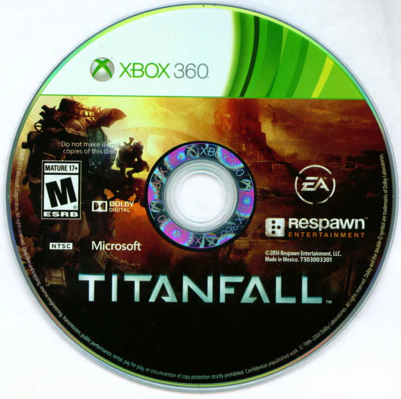 Titanfall – Xbox 360: Fast-paced multiplayer shooter featuring agile pilots, massive Titans, and futuristic combat action disc