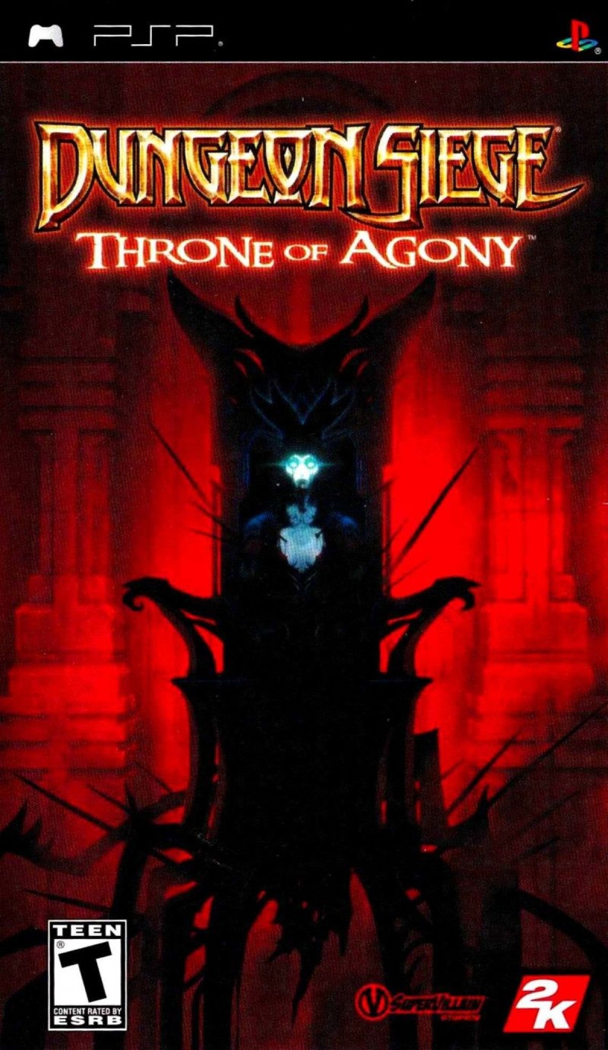 Dungeon Siege: Throne of Agony – PlayStation Portable (PSP) cover art for action role-playing video game