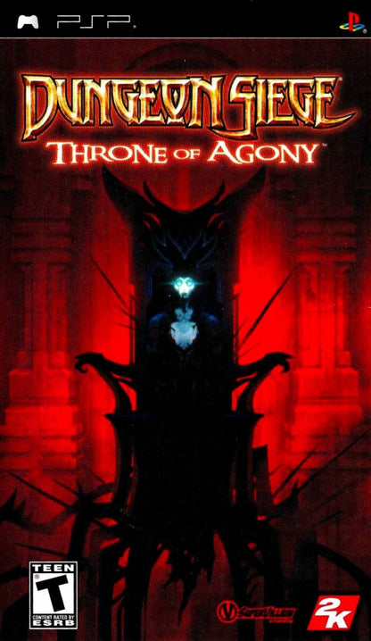 Dungeon Siege: Throne of Agony – PlayStation Portable (PSP) cover art for action role-playing video game