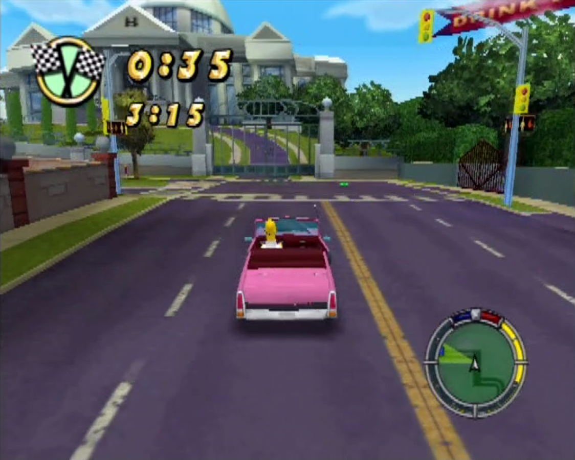 The Simpsons: Hit & Run – PlayStation 2 (PS2) video game gameplay, action-adventure driving.
