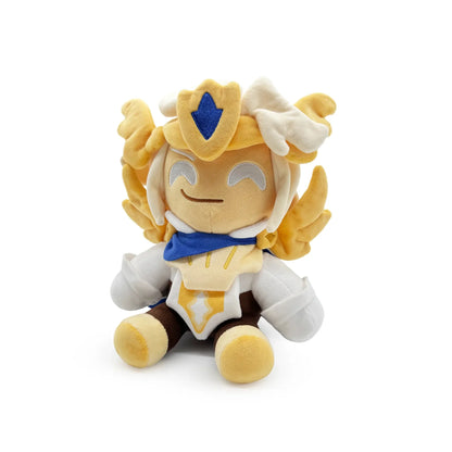 Madeleine Cookie Cookie Run plush inspired design featuring collectible fantasy character plush aesthetic soft stuffed toy knight themed cookie warrior cute mobile game mascot charming adventure gaming merchandise presentation