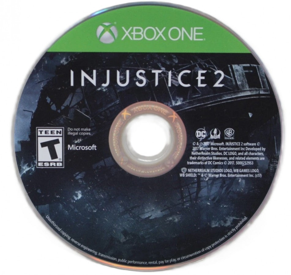 Injustice 2 disc for Xbox One (XONE) superhero fighting video game