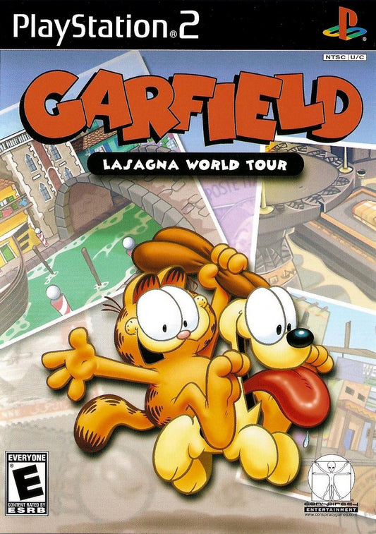 Garfield Lasagna World Tour PlayStation 2 retro video game party game cover art (2006)
