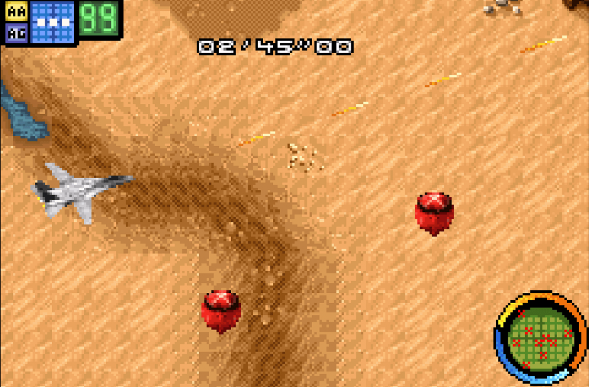 Top Gun Combat Zone Game Boy Advance GBA air combat flight simulation video game based on the film franchise gameplay screenshot