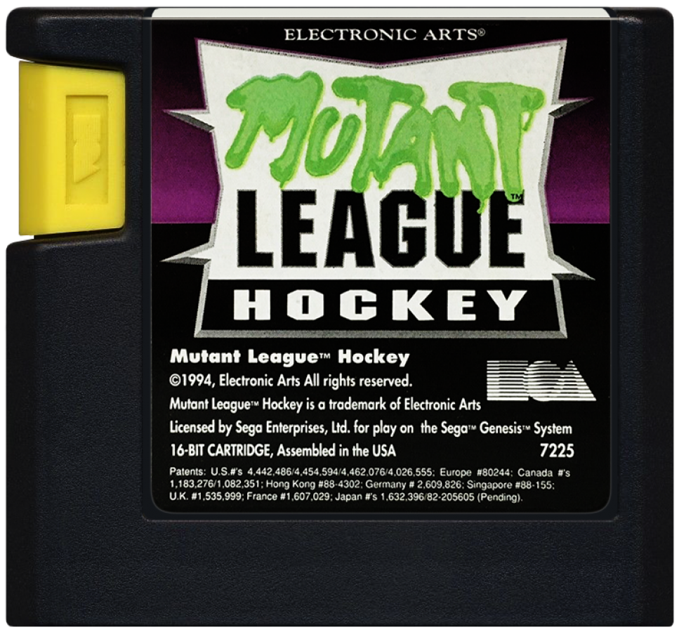 Mutant League Hockey cartridge for Sega Genesis (GEN) video game