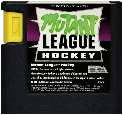 Mutant League Hockey cartridge for Sega Genesis (GEN) video game