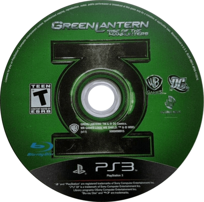Green Lantern: Rise of the Manhunters PS3 action superhero adventure game for PlayStation 3 disc