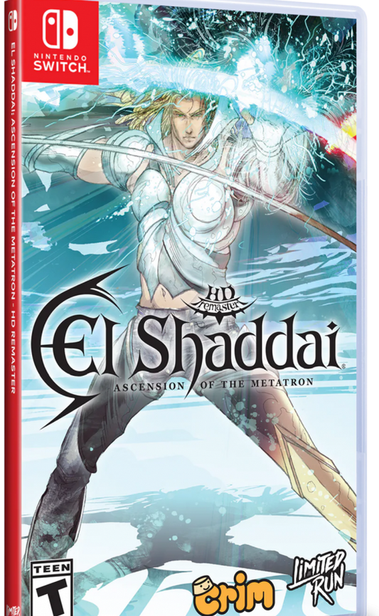El Shaddai Ascension of the Metatron Limited Run #226 Nintendo Switch inspired design featuring visionary action adventure aesthetic striking artistic visuals celestial mythology inspired storytelling stylish combat surreal fantasy environments collectible limited release and immersive narrative gameplay presentation front cover