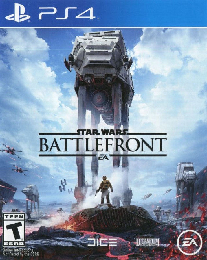 Star Wars: Battlefront – PlayStation 4 (PS4) video game cover image, third-person and first-person shooter