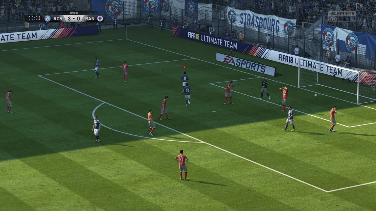 FIFA 18 Ronaldo Edition Xbox One game featuring realistic soccer gameplay, updated teams and stadiums, and exclusive Cristiano Ronaldo cover edition content gameplay screenshot