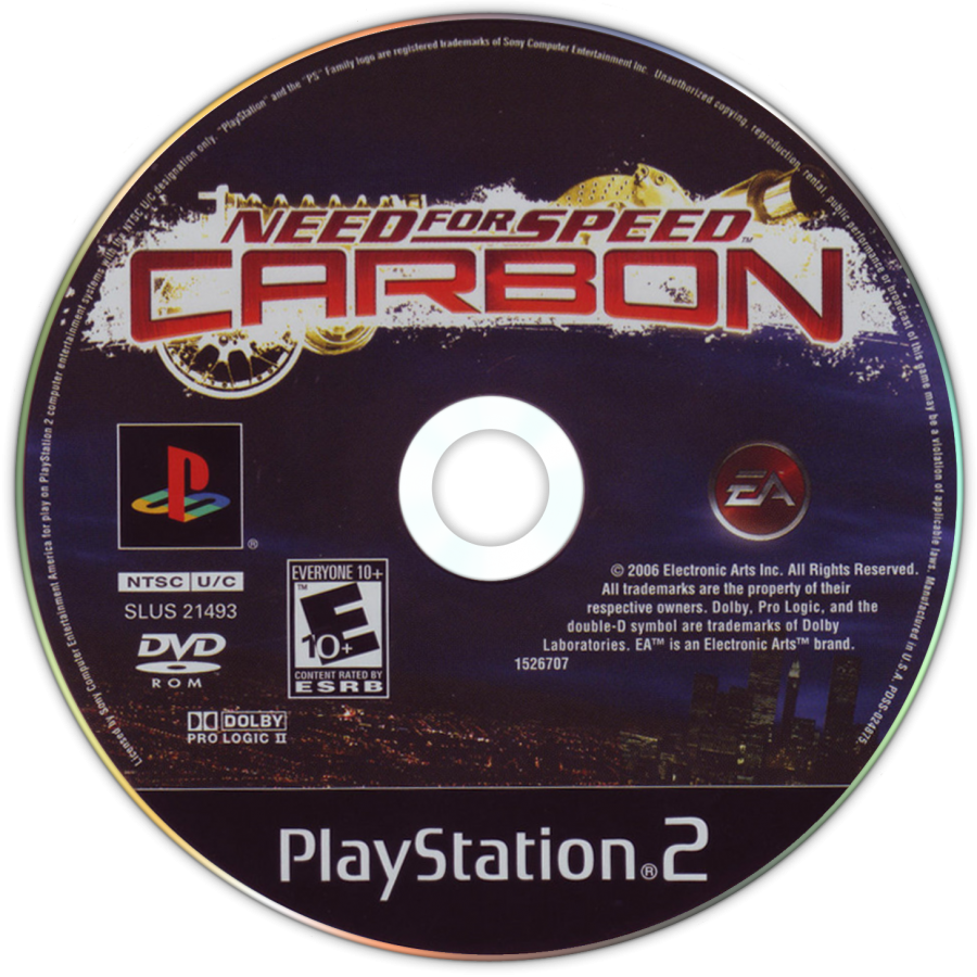 Need for Speed: Carbon disc art for Playstation 2 (PS2) video game