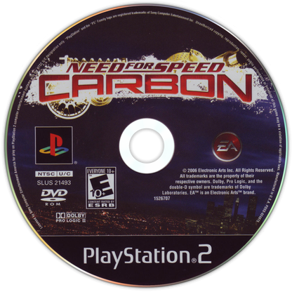 Need for Speed: Carbon disc art for Playstation 2 (PS2) video game