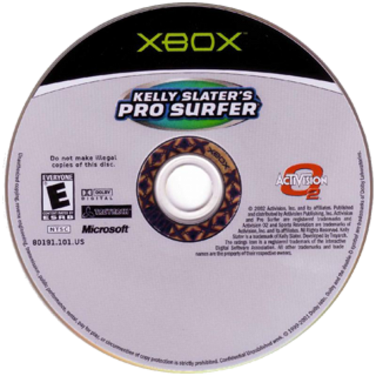 Kelly Slater's Pro Surfer disc for Xbox (XBOX) video game
