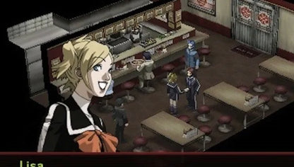 Persona 2 Innocent Sin UMD for the PlayStation Portable featuring turn based RPG gameplay with demon negotiation character driven storytelling and supernatural mystery in a modern Japanese city setting gameplay
