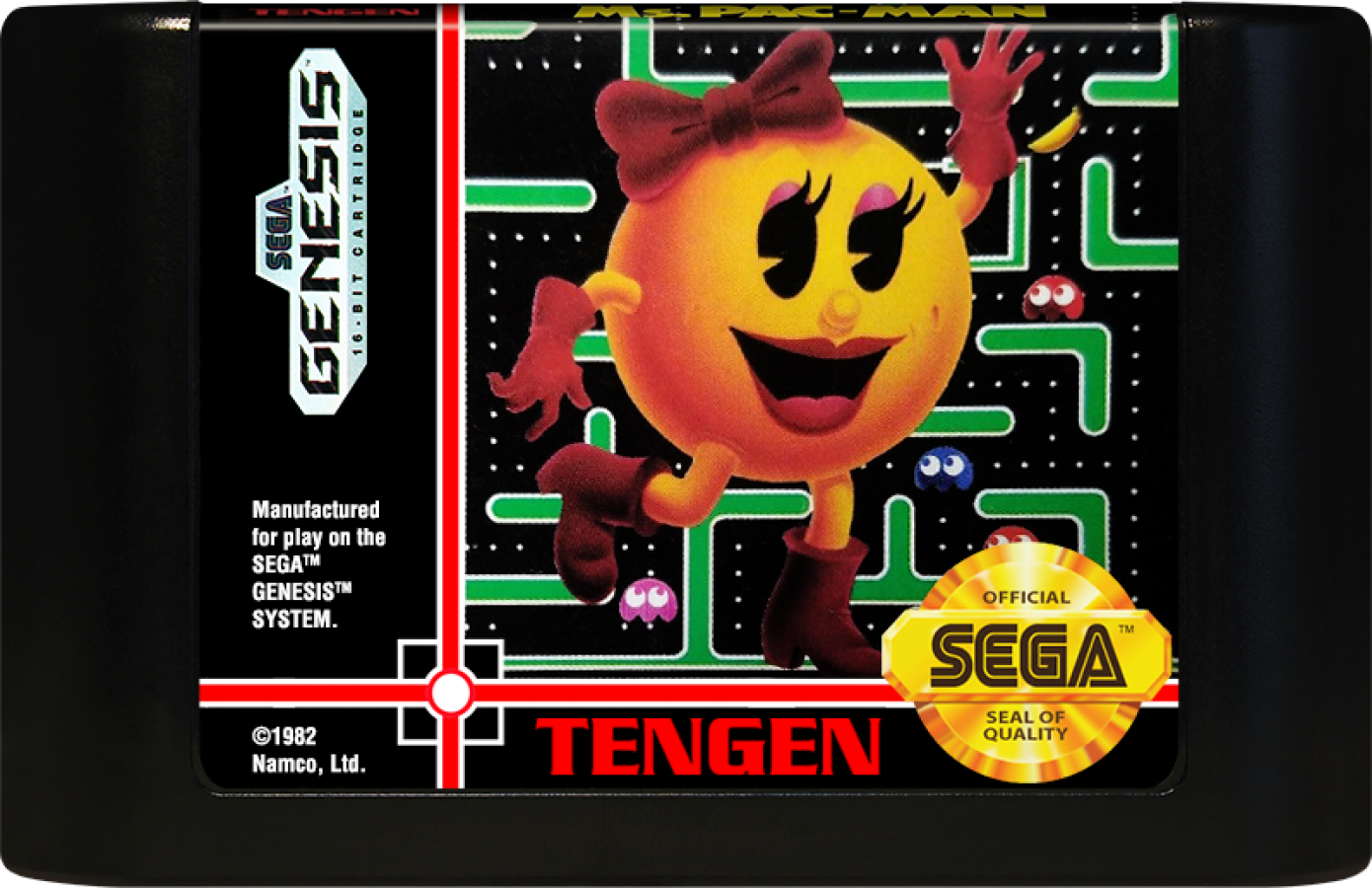 Ms. Pac-Man cartridge for Sega Genesis (GEN) video game