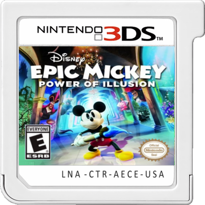 Disney Epic Mickey: Power of Illusion cartridge for Nintendo 3DS (3DS) platformer video game