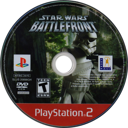 Star Wars Battlefront PS2 PlayStation 2 first person shooter third person shooter multiplayer galactic warfare action game retro video game disc Greatest Hits edition