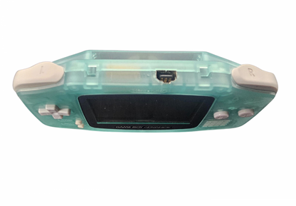 Nintendo Game Boy Advance GBA Handheld Console Glow in the Dark Green Scratch and Scuff Condition portable gaming system featuring glow in the dark green design classic Nintendo hardware handheld gaming experience retro video game system portable console collectible gaming setup and Nintendo collection appeal top