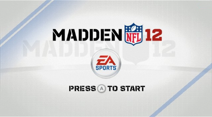 Madden NFL 12 – Nintendo Wii (Wii) American football sports simulation video game title screen