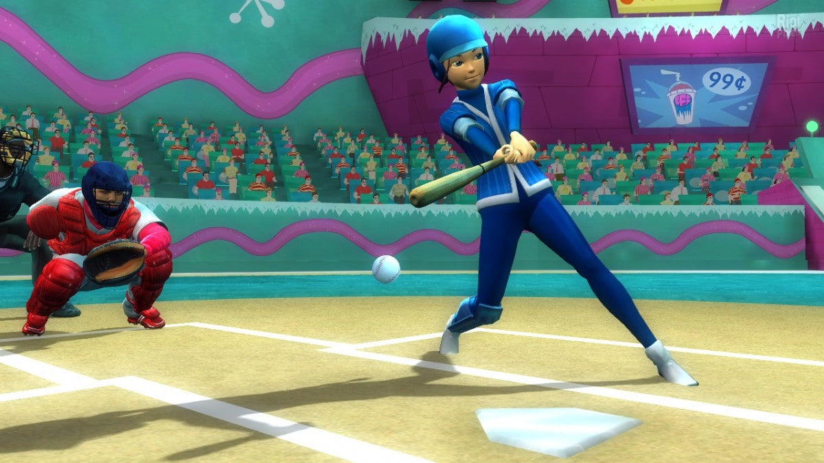 Nicktoons MLB 3D Nintendo 3DS video game featuring arcade style baseball gameplay Nickelodeon cartoon characters official MLB teams multiplayer modes and colorful family friendly sports action in immersive 3D gameplay