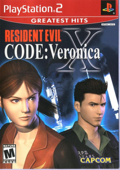 Resident Evil: Code Veronica X [Greatest Hits] – PlayStation 2 (PS2) video game cover image, survival horror game.