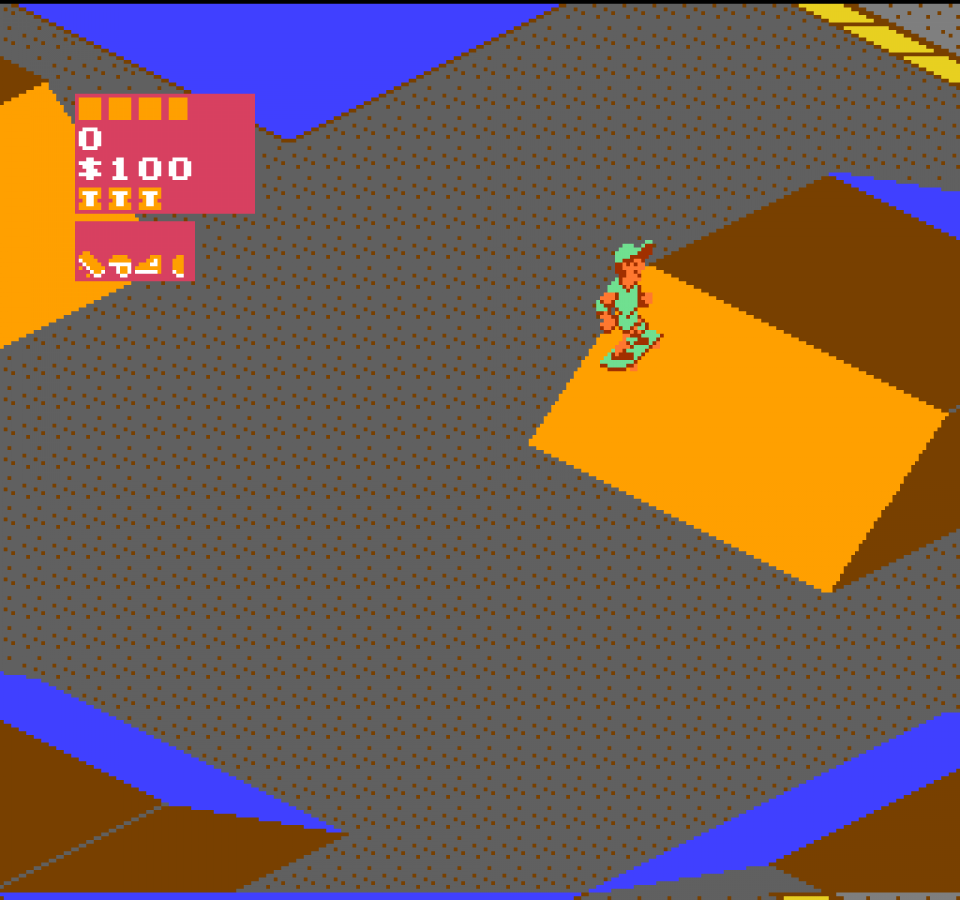 720° cartridge for the Nintendo Entertainment System featuring 8 bit skateboarding action with tricks ramps and high score challenges across urban skate parks gameplay 