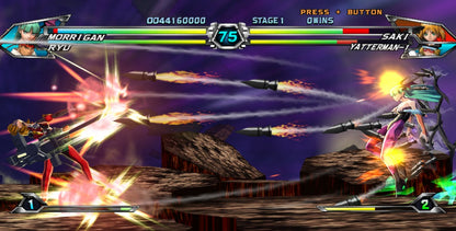 Retro Tatsunoko vs Capcom Wii inspired design featuring crossover anime fighting game aesthetic classic arcade style combat Capcom heroes versus Tatsunoko characters fast paced tag battles cel shaded visuals nostalgic Nintendo Wii action presentation gameplay