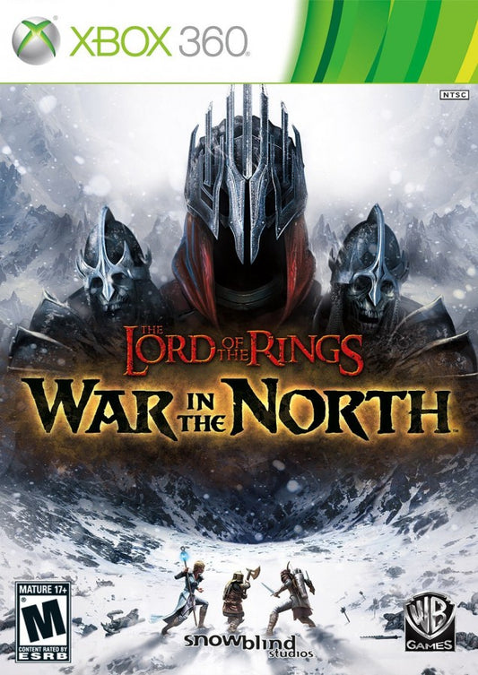 The Lord of the Rings: War in the North for Xbox 360 action RPG video game featuring cooperative gameplay epic Middle‑earth quests hack and slash combat and immersive fantasy adventure experience cover art