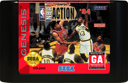NBA Action 94 cartridge for Sega Genesis (GEN) video game