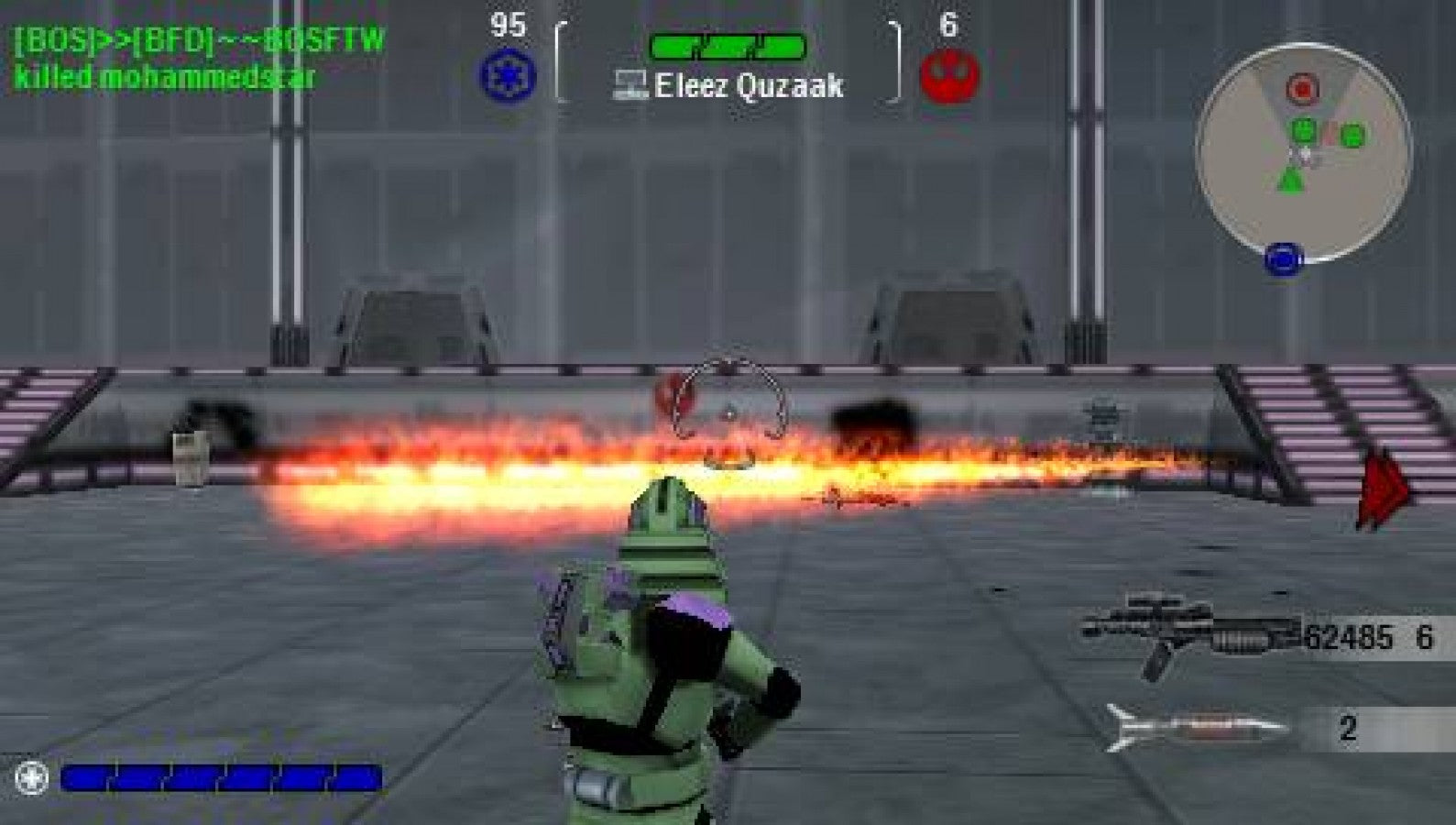 Star Wars Battlefront Renegade Squadron PlayStation Portable PSP video game, third-person shooter, large-scale sci-fi battles, Star Wars franchise title gameplay screenshot