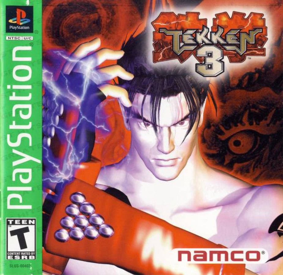 Tekken 3 Greatest Hits PlayStation PS1 for fighting video game fans featuring iconic Tekken characters 3D arena combat martial arts battles powerful combos special moves arcade mode versus matches and classic PlayStation PS1 gameplay collectible retro gaming appeal front cover art
