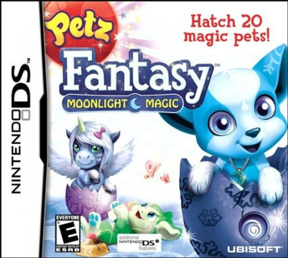 Petz: Fantasy: Moonlight Magic cover art for Nintendo DS (DS) fantasy pet simulation video game