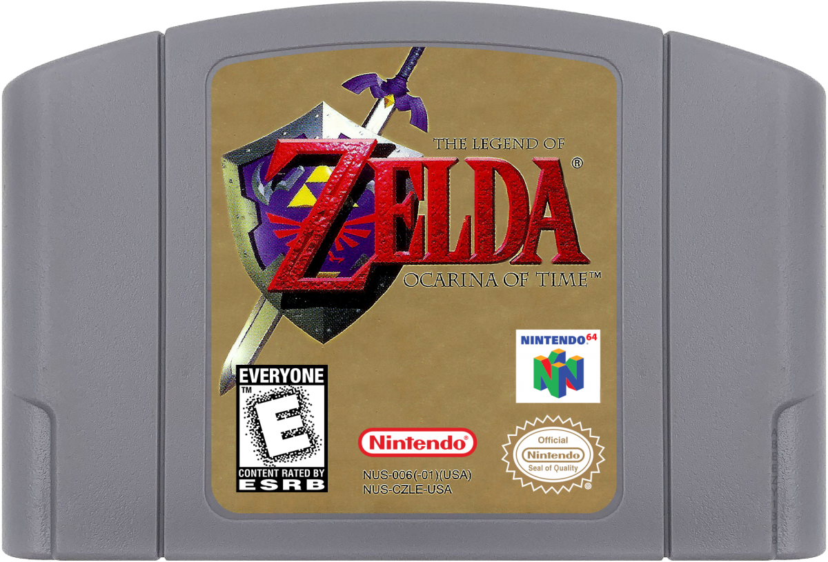 The Legend of Zelda Ocarina of Time cartridge for Nintendo 64 (N64) video game