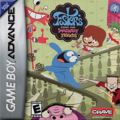 Foster's Home for Imaginary Friends Game Boy Advance GBA for retro video game enthusiasts featuring action platforming gameplay Cartoon Network inspired adventure colorful levels puzzle solving imaginative characters handheld gaming fun and collectible gaming appeal cover art 