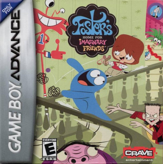 Foster's Home for Imaginary Friends Game Boy Advance GBA for retro video game enthusiasts featuring action platforming gameplay Cartoon Network inspired adventure colorful levels puzzle solving imaginative characters handheld gaming fun and collectible gaming appeal cover art 