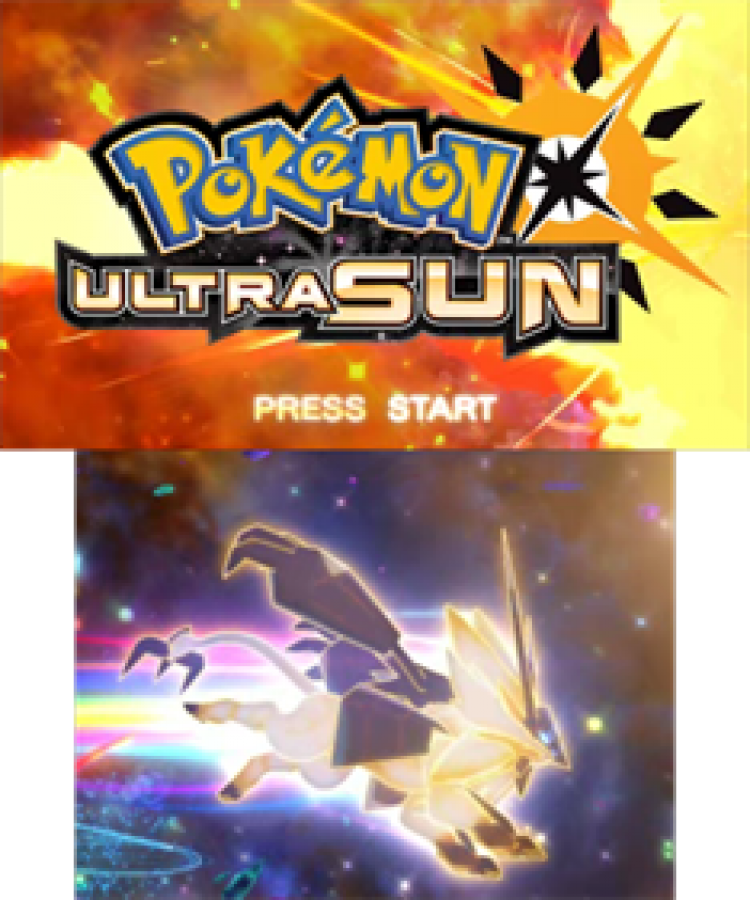 Pokemon: Ultra Sun title screen for Nintendo 3DS (3DS) video game