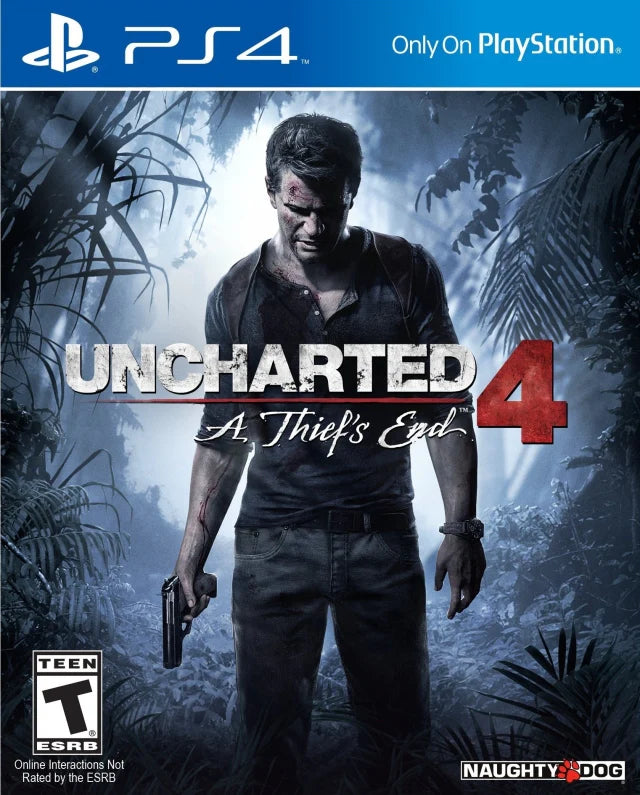 Uncharted 4: A Thief's End cover art for PlayStation 4 (PS4) video game