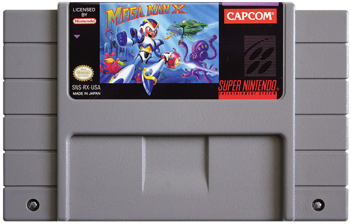 Mega Man X cartridge for Super Nintendo Entertainment System (SNES) retro video game