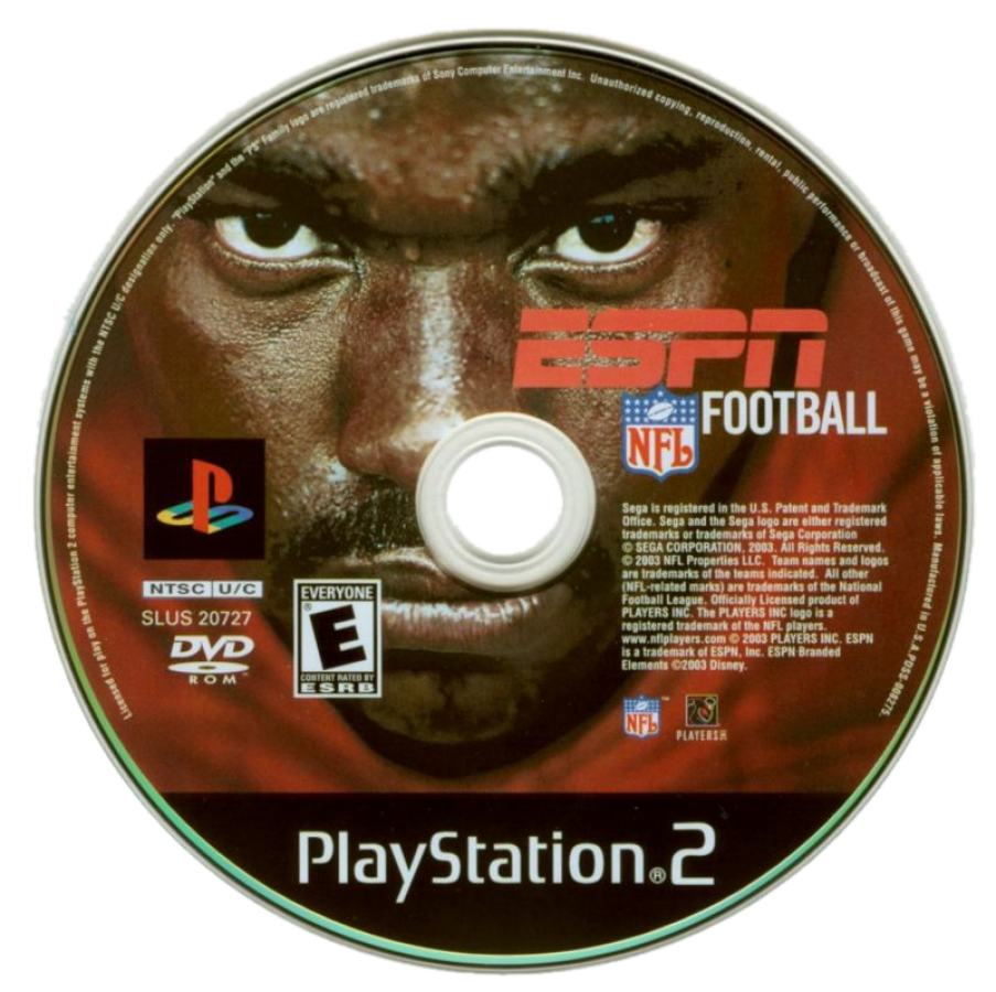 ESPN NFL Football disc for PlayStation 2 (PS2) American football sports simulation video game