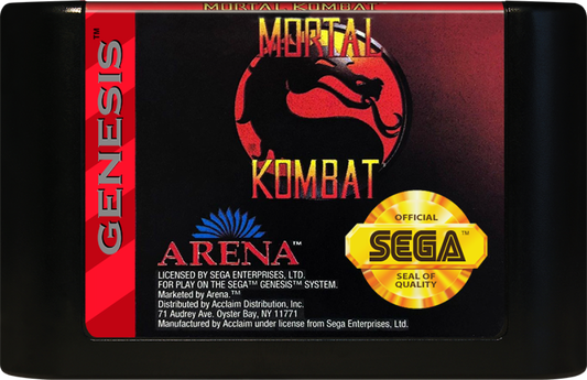 Mortal Kombat cartridge for Sega Genesis GEN video game