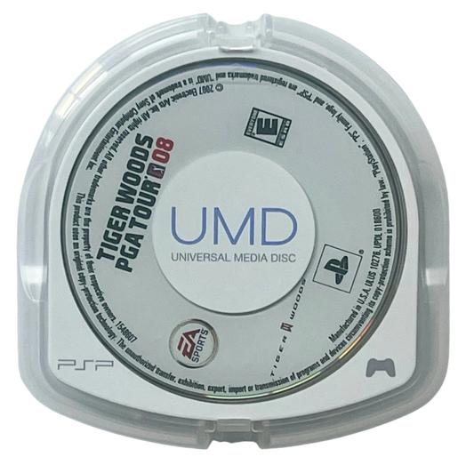 Tiger Woods PGA Tour 08 disc for PlayStation Portable (PSP) golf sports game