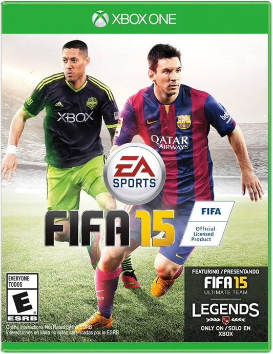 FIFA 15 Xbox One for sports video game fans featuring realistic soccer gameplay authentic teams and players advanced ball control mechanics career mode ultimate team online multiplayer competitive matches immersive stadium atmosphere and next generation football experience collectible gaming appeal front cover art