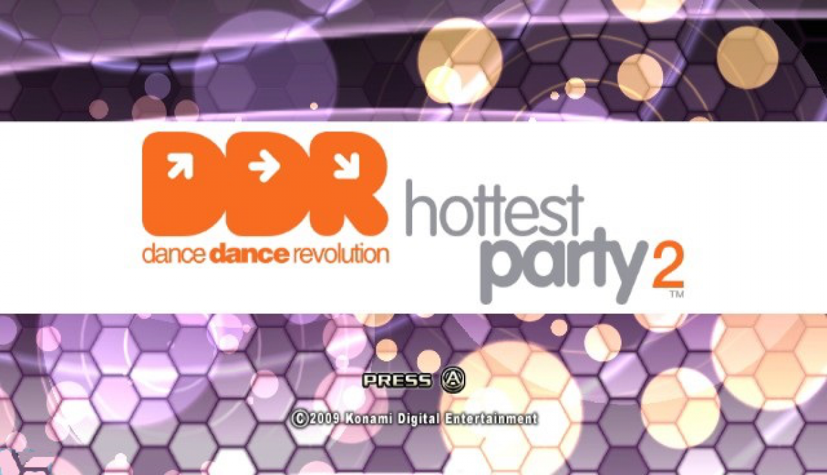 Dance Dance Revolution Hottest Party 2 title screen art for Nintendo Wii Wii video game