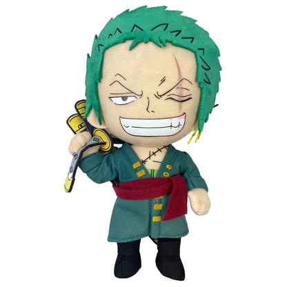 One Piece Roronoa Zoro 8 inch plush toy featuring detailed character design soft stuffed collectible official anime merchandise and iconic pirate crew display plush for fans
