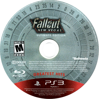 Fallout: New Vegas [Ultimate Edition][Greatest Hits] disc for PlayStation 3 (PS3) video game