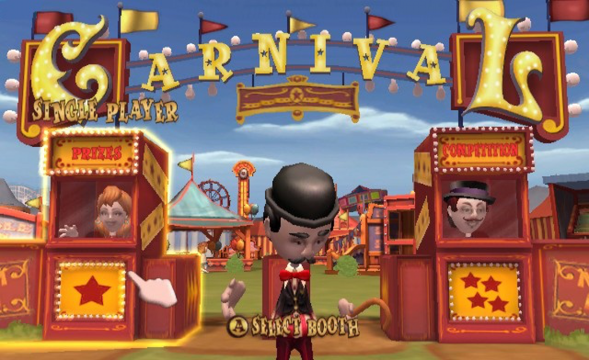 Carnival Games title screen art for Nintendo Wii (Wii) video game